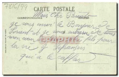 Portret van een jonge man in traditioneel kostuum — Botrel — Collectie H. Laurot, Port-Louis — Achterkant