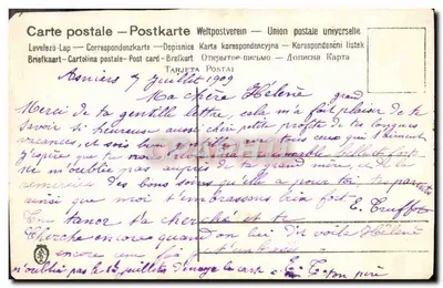 Bilhete postal antigo Fantaisie Enfants — Verso