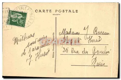 Castelo de Chimay — Visão do castelo com torres — Edição Thonine-Barneville, n°60 — Verso