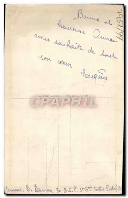 Castelo nevado — cena invernal — E. Kaeuwer, 3e B.G.P. 3e Setor Postal 22 — Verso