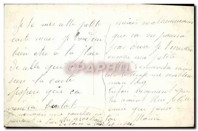 Stara pocztówka Je Vous aime Femme Marin — Rewers