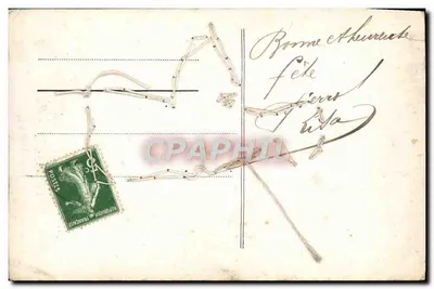 Bilhete postal antigo Fantasia Mulher Boa Festa — Verso
