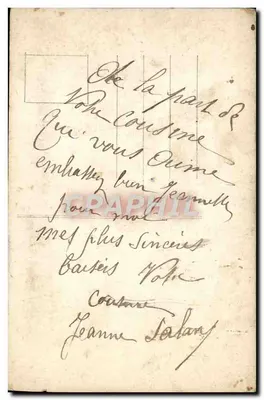 Fille tenant un panier de poissons — scène de Pâques — éditeur anonyme, n° 781 — Verso