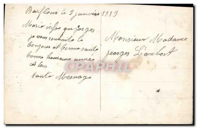 Kobieta w kapeluszu z futerka — Szczęśliwy Nowy Rok — Regina — Rewers