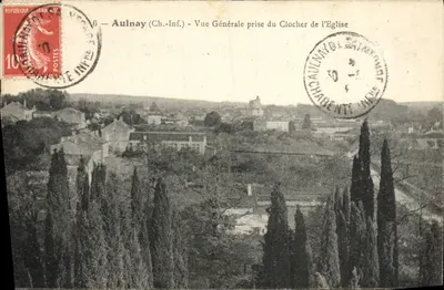 Aulnay (Ch.-Inf.) — Visão Geral tirada do Topo da Igreja — Editor desconhecido, n°6