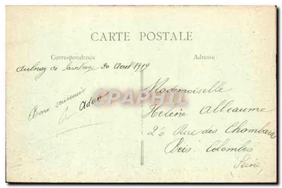 Aulnay (Ch.-Inf.) — Visão Geral tirada do Topo da Igreja — Editor desconhecido, n°6 — Verso