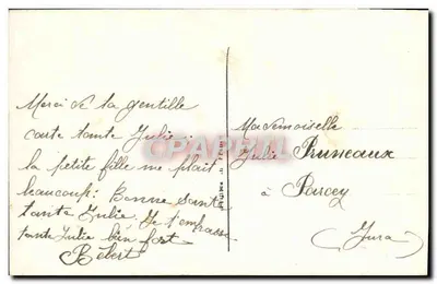 Mała dziewczynka zimą — Wesołych Świąt — DIX 1053 — Rewers