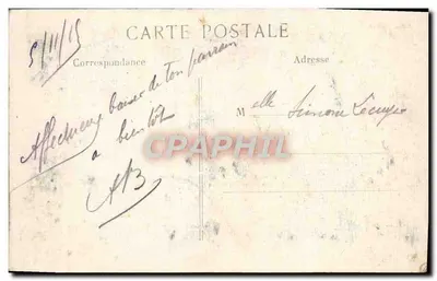 Francuski armatnik 220 m/m ukryty za wieżą — Wojna 1914-15 — L. C. H. Paris, nr 178 — Rewers
