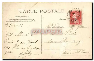 La Joconde, Leonarda da Vinci — Zniknęła z Muzeum Louvre 21 sierpnia 1911 — Wydawnictwo E.D. — Rewers