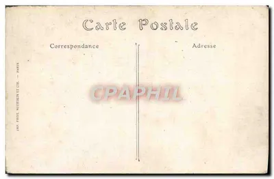 Cena de ruínas com igreja no fundo — IMP. PHOT. NEURGREN ET CIE — PARIS — Verso