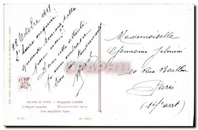Cudowny czas — Hippolyte Lucas — Salony Paryża — Rewers