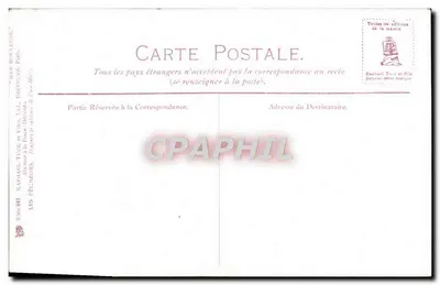 Praia com farol — cena de pescadores — Raphaël Tuck e Fils, Série 683 — Verso