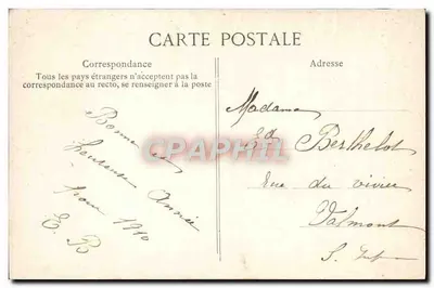 Goede wensen — bloemmotief en vogel — uitgever E.D. — stempel 5c — Achterkant