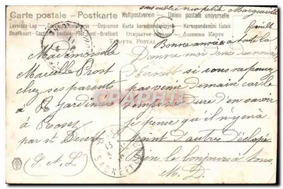 Menina em traje folclórico — Boa Ano — Editor não identificado, n° de série não visível — Verso