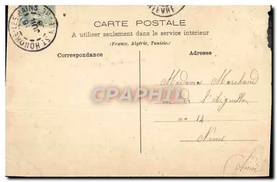 Stara pocztówka Saint Honore Les Bains Cafe et Villa Du Parc — Rewers