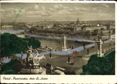 Paris - Panorama sobre a Sena — vista do ponte Alexandre III — Photovelours, n°64