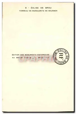 Kościół w Brou — Grobowiec Marguerite de Bourbon — Wydawnictwo Monuments Historiques — Rewers