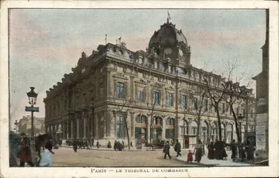 Bilhete postal antigo Paris O Tribunal De Comércio