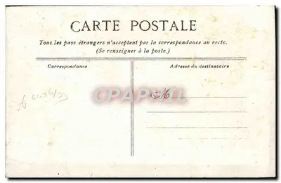 Bilhete postal antigo Paris O Tribunal De Comércio — Verso