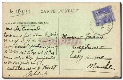 Monte-Saint-Michel — Efeito da Lua — Lado Sul — Verso