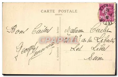 Reims — A Catedral — A. Quentlin, n°190 — Verso