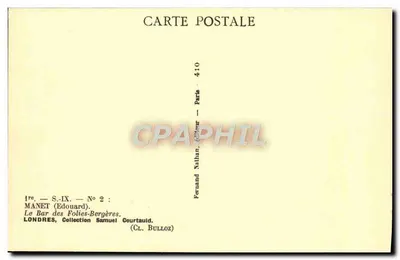 O Bar das Folies-Bergères — Édouard Manet — Editora Fernand Nathan, n° 2 — Verso