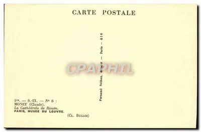 Katedra w Rouen — fasada — wydawnictwo Nathan, seria S-IX nr 8 — Rewers