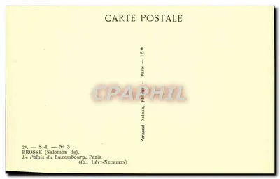 O Palácio do Luxembourg — Paris — editor Nalban, n° 159 — Verso