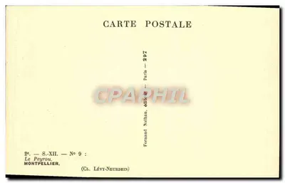 Le Peyrou — Montpellier — editor Fernand Nathan, Paris — Verso