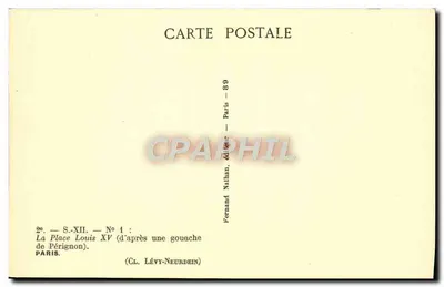 Place Louis XV — Paryż — wydawnictwo Fernand Nathan — Rewers