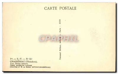 Dwie siostry — Théodore Chassériau — Wydawnictwo Nathan, Paryż — Rewers