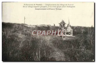 Ao redor de Verdun — Localização do vilarejo de Fleury — Destruido durante a guerra