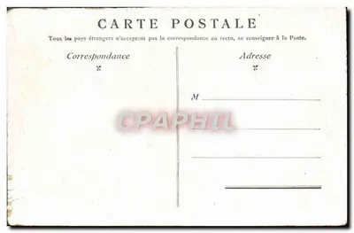Bilhete postal antigo Versailles Quarto de dormir de Luís XIV — Verso