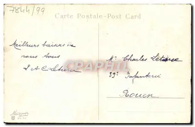 Bouquet de roses — composition florale — éditeur Meisjner, n° 39 — Verso