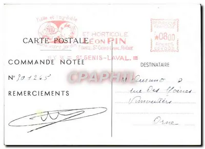 Rosa — fotografia — Edição Léon Pin, Saint-Genis-Laval — Verso