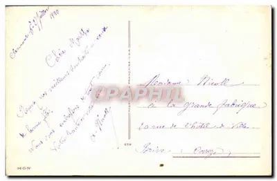 Arranjo de folhas de trêfola e abelha — Amizades sinceras — Fabrique Française VDA n°259 — Verso