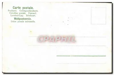 Bouquet di myosotis a forma di cuore — Gage de Tendresse — editore non identificato — Verso