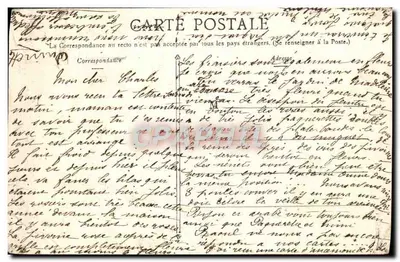 Antieke ansichtkaart Fantasie Bloemen — Achterkant