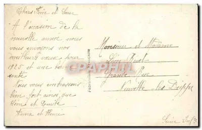 Fleurs et houx — Bonnes Années — M. 336 — Rewers