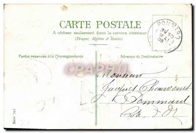 Arranjo de rosas — Carta postal da série 707 — Editor não visível — Verso