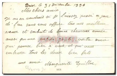 Bom Ano — decoração de rosas — editor desconhecido, n° 4127 — Verso