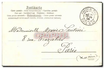 Rozenvoorstelling — kleurige illustratie — uitgever A.M. & Cie, n° 127 — Achterkant