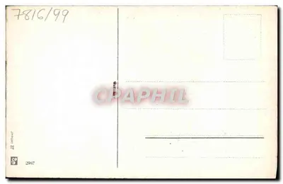 Bukiet róż — zawieszony na niebieskim sznurku — n° 2987 — Rewers
