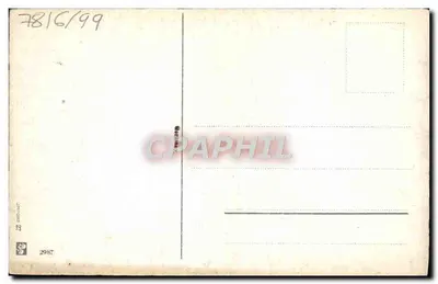 Mazzo di rose — sospeso da un nastro blu — editore J. Impr. 27, n° 2987 — Verso