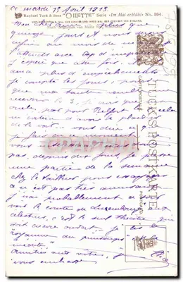 Bukiet pivoine — malowanie — Raphael Tuck & Sons, seria 'Oilette' nr 894 — Rewers