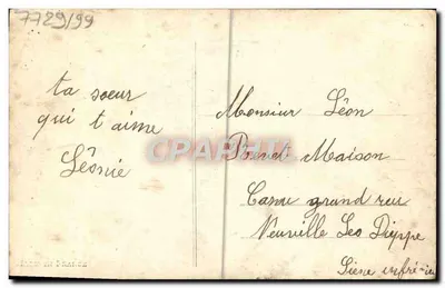 Dwie białe róże w wiadrze — Fauvetté 1668 — Rewers