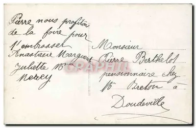 Arranjo de rosas — Tendre Souvenir — J.K. n°205 — Verso