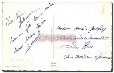 Bukiet róż — seria nr 3523 — M.D. PARIS — Rewers