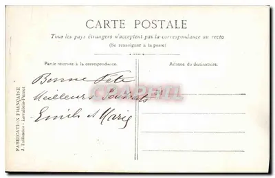 Arranjo de flores — em um vaso na forma de elefante — J. Tallandier - Levalllois-Perret — Verso