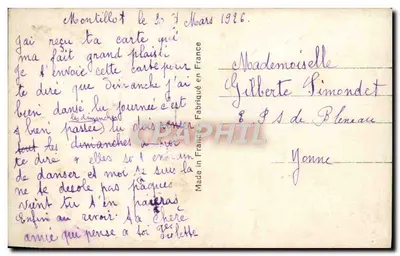 Arranjo de rosas em um cesto — Carnon 236 — Verso